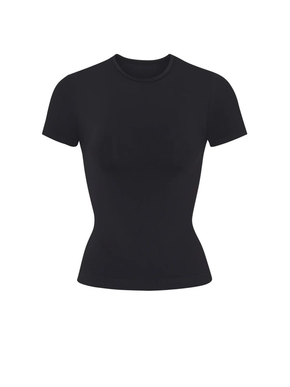 SKIMS Black Short Sleeve Seamless Tee